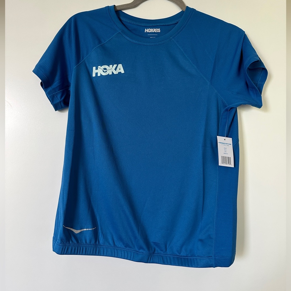 Hoka One One Blue Performance Tee short sleeve